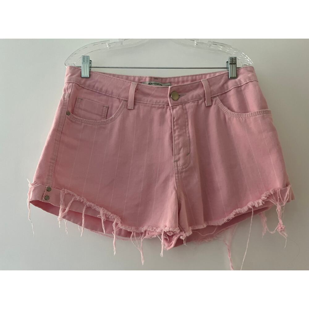 Jeanswear Pink & White Pin Stripe Boyfriend Shorts Sz40 (12)